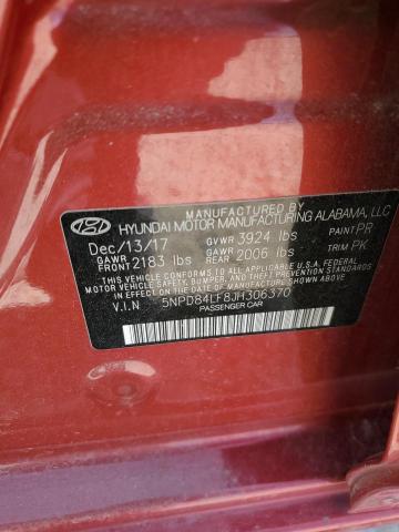 5NPD84LF8JH306370 Hyundai ELANTRA SEL