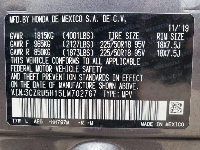 3CZRU5H15LM702767 Honda HR-V SPORT