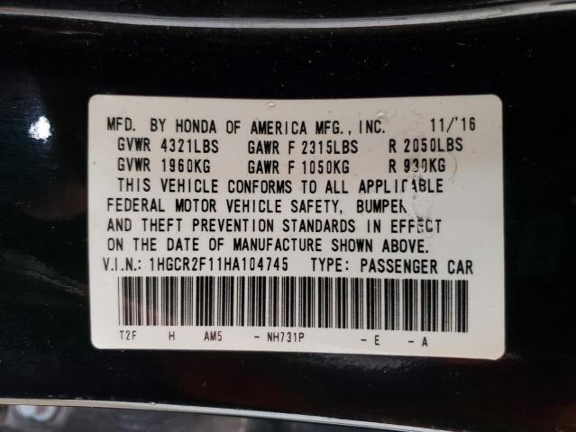 1HGCR2F11HA104745 Honda Accord Sport Special Edition
