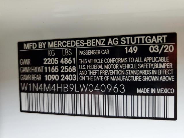 W1N4M4HB9LW040963 Mercedes-Benz Glb 250 4matic