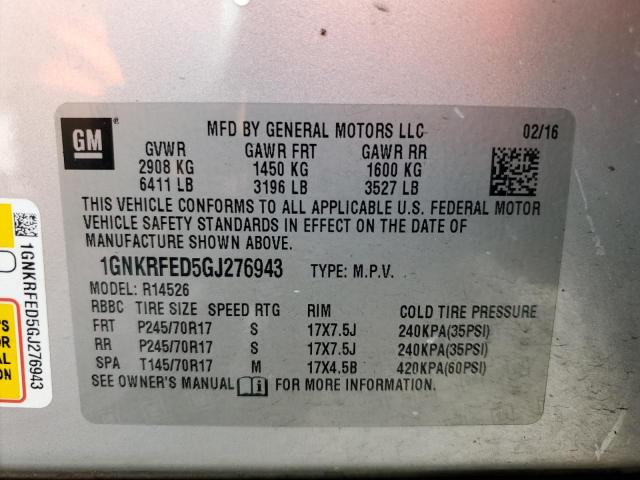 1GNKRFED5GJ276943 Chevrolet Traverse Ls