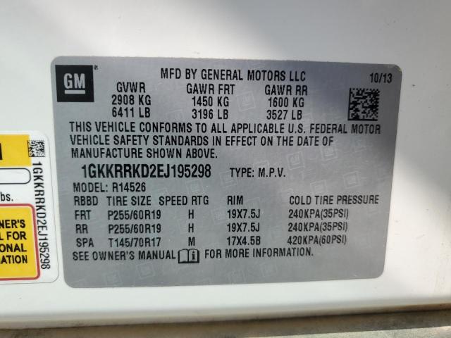 1GKKRRKD2EJ195298 GMC Acadia Slt-1