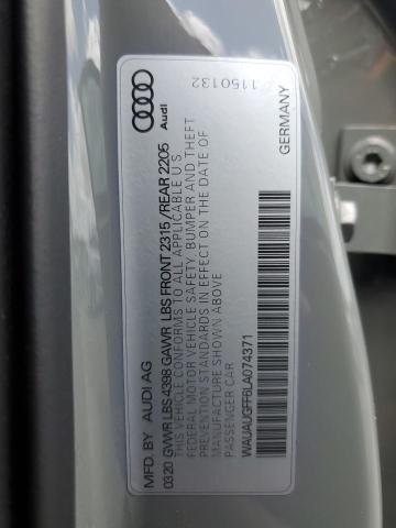 WAUAUGFF6LA074371 Audi A3 PREMIUM