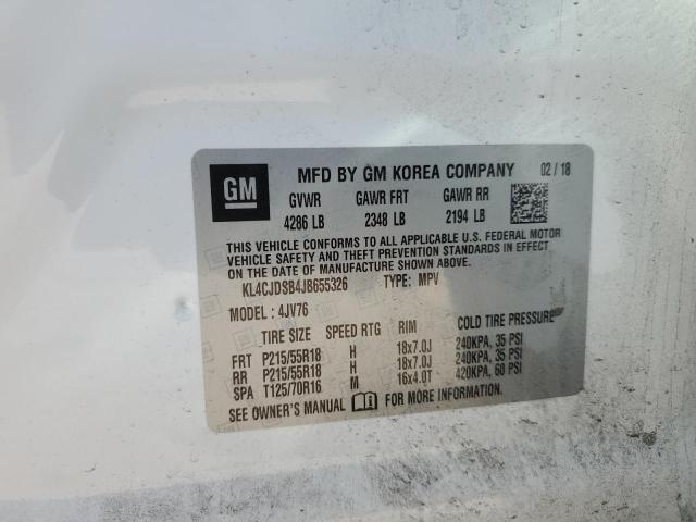 KL4CJDSB4JB655326 Buick Encore Premium