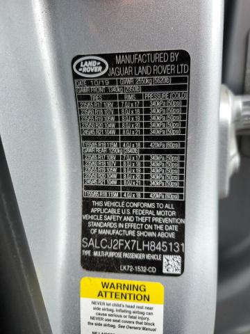 SALCJ2FX7LH845131 Land Rover Discovery Sport S