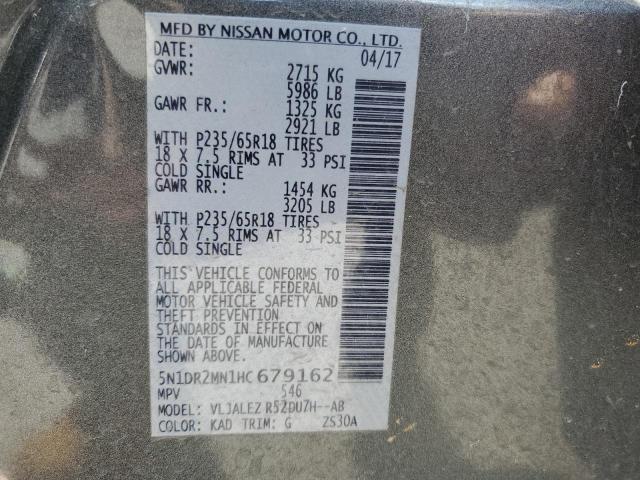 5N1DR2MN1HC679162 Nissan Pathfinder S