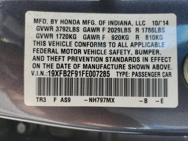 19XFB2F91FE007285 Honda CIVIC EXL