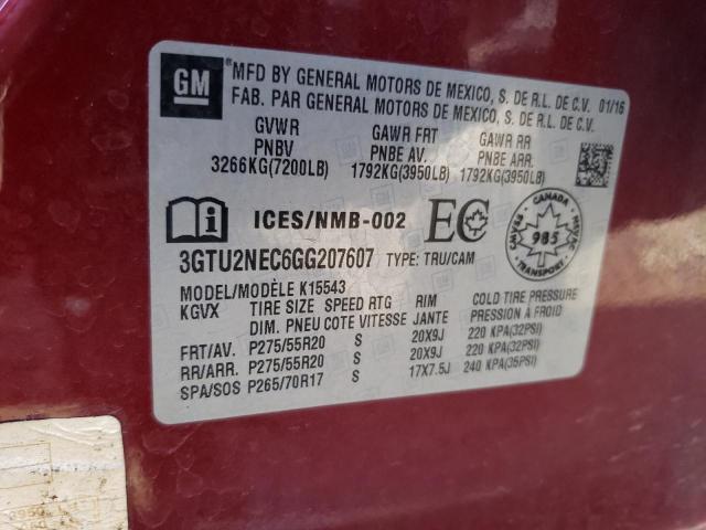 3GTU2NEC6GG207607 GMC Sierra K1500 Slt