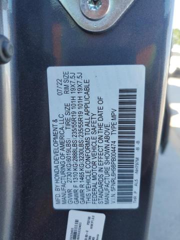 5FNRL6H98PB004474 Honda Odyssey Elite