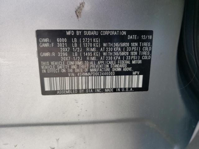 4S4WMAPD6K3446003 Subaru Ascent Limited