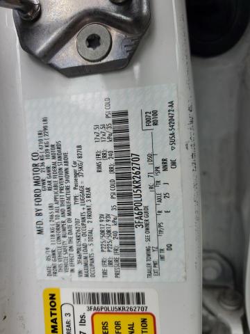 3FA6P0LU5KR262707 Ford 2019