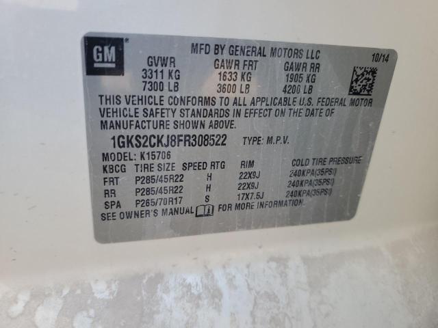 1GKS2CKJ8FR308522 GMC YUKON DENALI