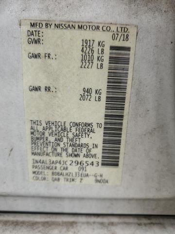 1N4AL3AP4JC296543 Nissan ALTIMA 2.5