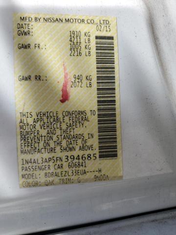 1N4AL3AP5FN394685 Nissan ALTIMA 2.5