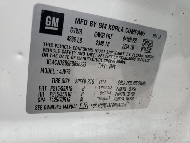 KL4CJDSB9FB058289 Buick Encore Premium