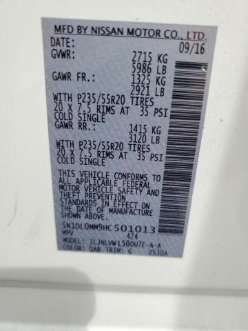 5N1DL0MM9HC501013 Infiniti QX60