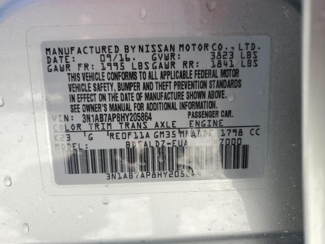3N1AB7AP8HY205864 Nissan SENTRA S