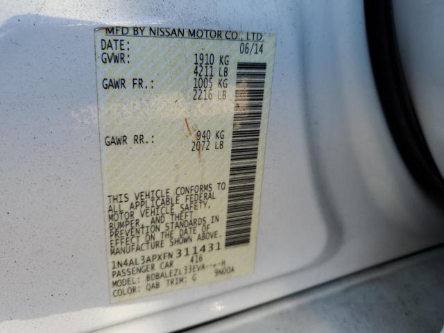 1N4AL3APXFN311431 Nissan ALTIMA 2.5
