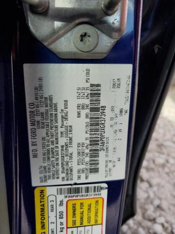 3FA6P0PUXGR373948 Ford Fusion Se Phev