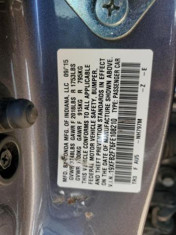 19XFB2F76FE108210 Honda CIVIC SE