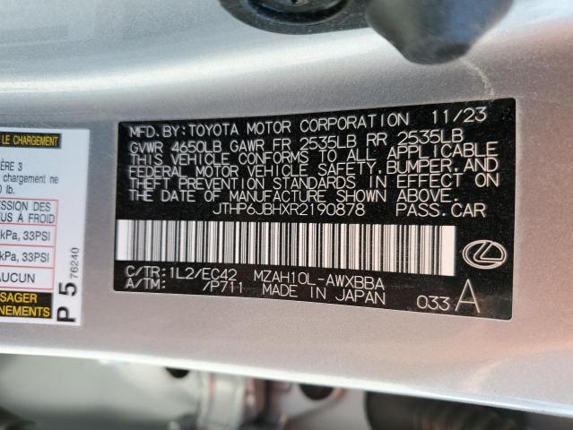 JTHP6JBHXR2190878 Lexus Ux 250h Premium