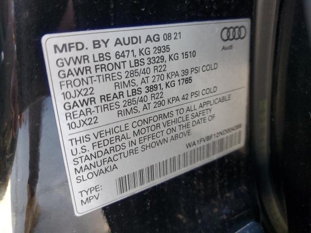 WA1FVBF12ND004388 Audi Q8 Prestige S-line