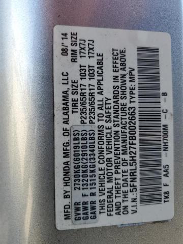 5FNRL5H27FB002663 Honda ODYSSEY LX