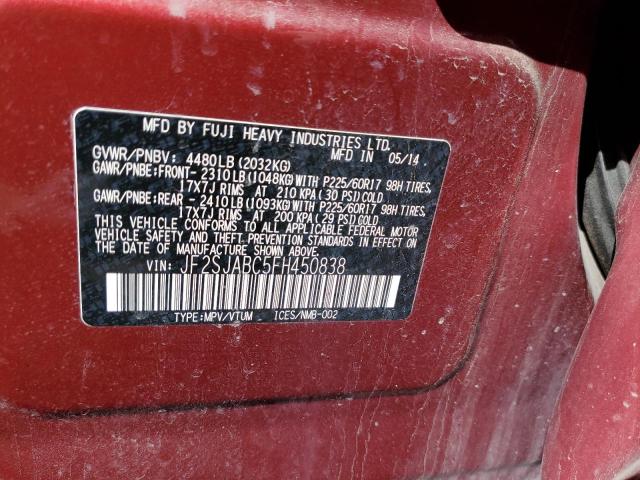JF2SJABC5FH450838 Subaru Forester 2.5i