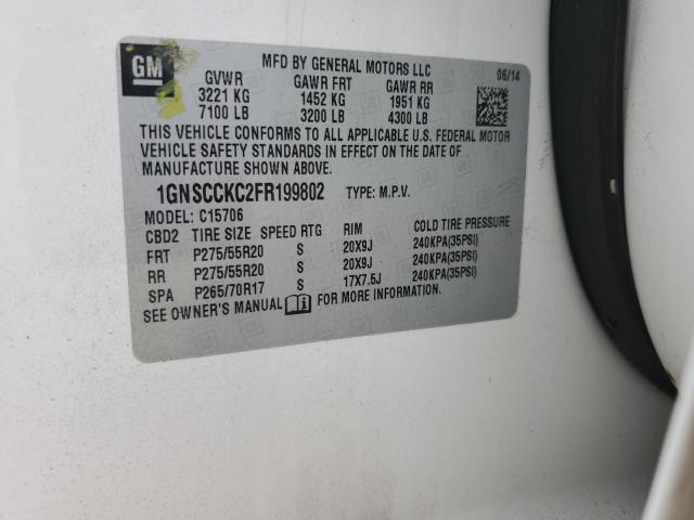 1GNSCCKC2FR199802 Chevrolet Tahoe C1500 Ltz