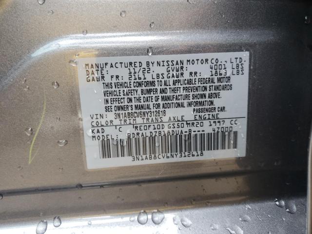 3N1AB8CV6NY312618 Nissan SENTRA SV