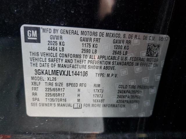 3GKALMEVXJL144106 GMC Terrain Sle