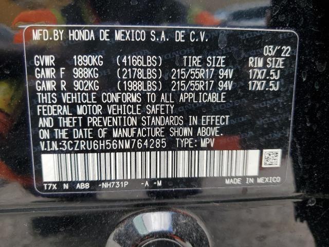 3CZRU6H56NM764285 Honda HR-V EX