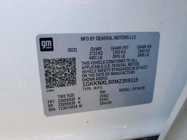 1GKKNXLS0MZ209115 GMC Acadia Denali