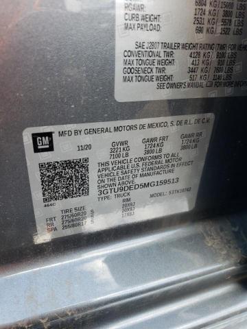 3GTU9DED5MG159513 GMC Sierra K1500 Slt