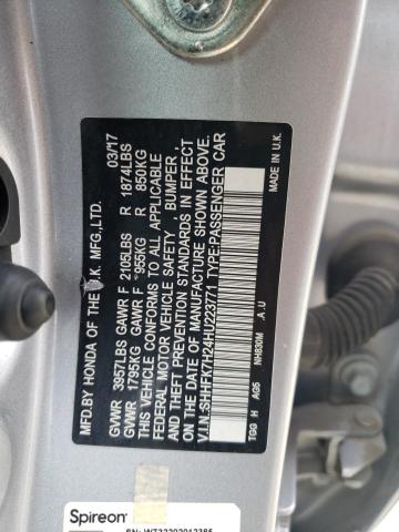 SHHFK7H24HU223771 Honda Civic Lx