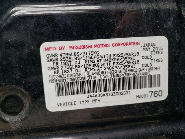 JA4AD3A37GZ002671 Mitsubishi Outlander Se