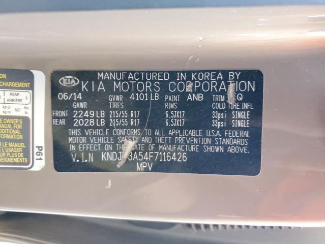KNDJP3A54F7116426 KIA SOUL +