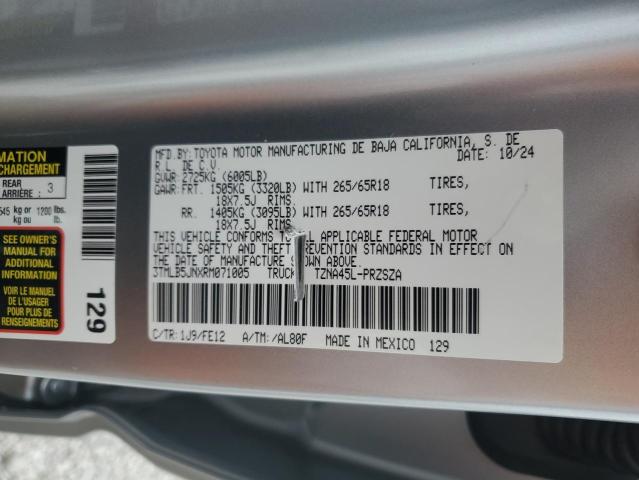 3TMLB5JNXRM071005 Toyota TACOMA DOU