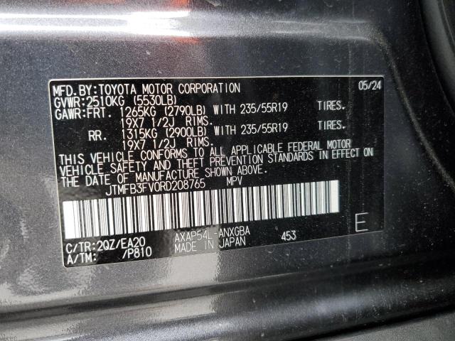 JTMFB3FV0RD208765 Toyota a25a-fxs