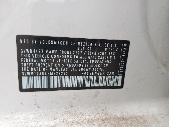 3VWM17AU4HM523262 Volkswagen GOLF ALLTR