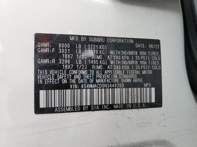 4S4WMACD0N3448209 Subaru 2022
