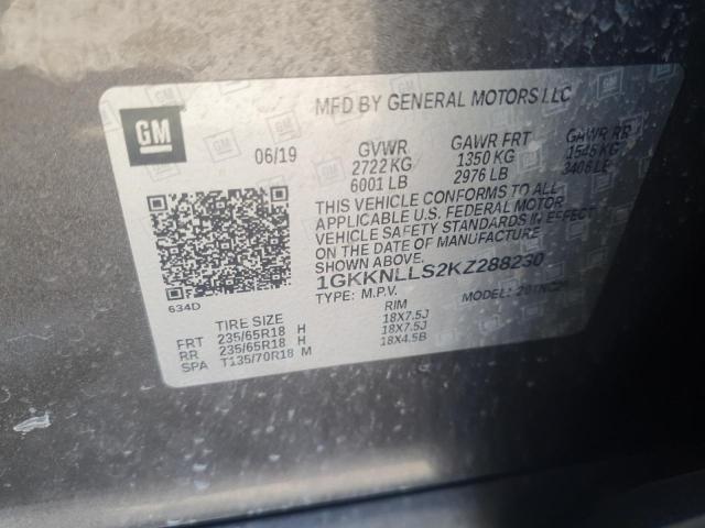 1GKKNLLS2KZ288230 GMC Acadia