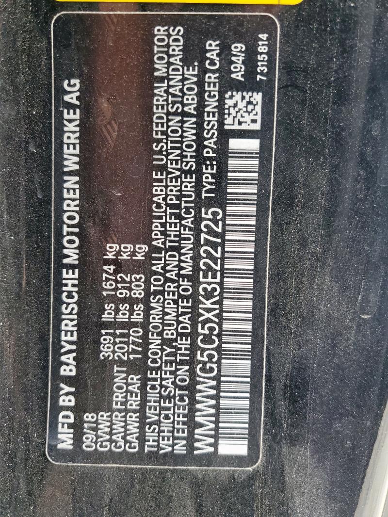 WMWWG5C5XK3E22725 Mini Cooper