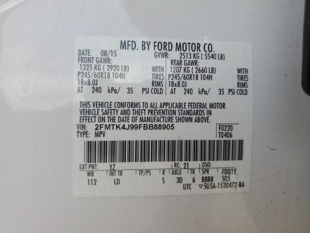 2FMTK4J99FBB88905 Ford EDGE SEL