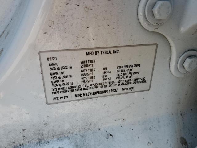 5YJYGDEE9MF118937 Tesla Model Y