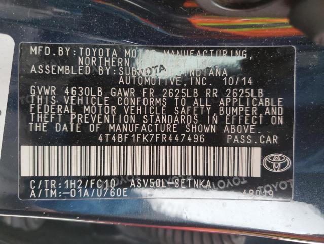 4T4BF1FK7FR447496 Toyota 2ar-fe