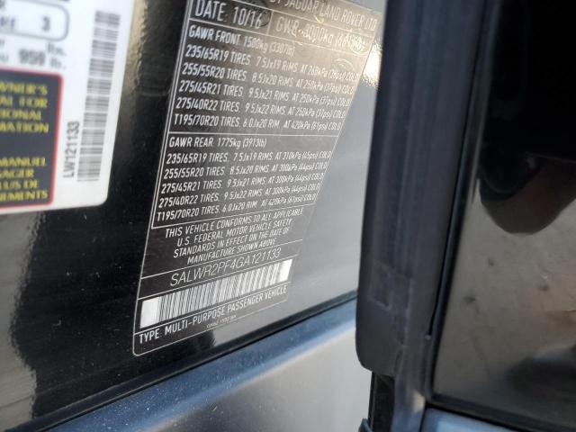 SALWR2PF4GA121133 Land Rover RANGE ROVE