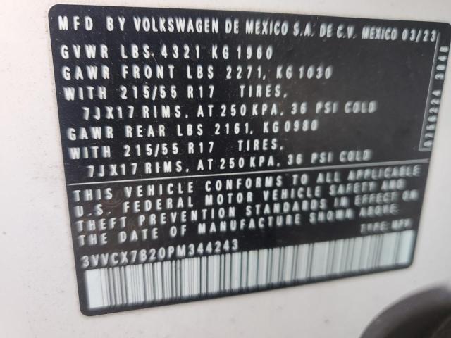 3VVCX7B20PM344243 Volkswagen TAOS S