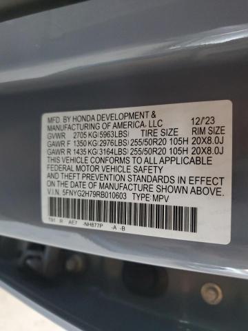 5FNYG2H79RB010603 Honda j35y8