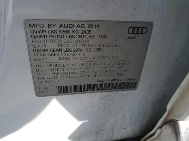 WA1LFAFP2EA107648 Audi 2014